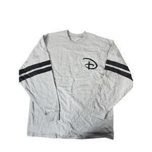 Disney Spirit Jersey Mickey Mouse Long Sleeve Gray Size Large Oversized